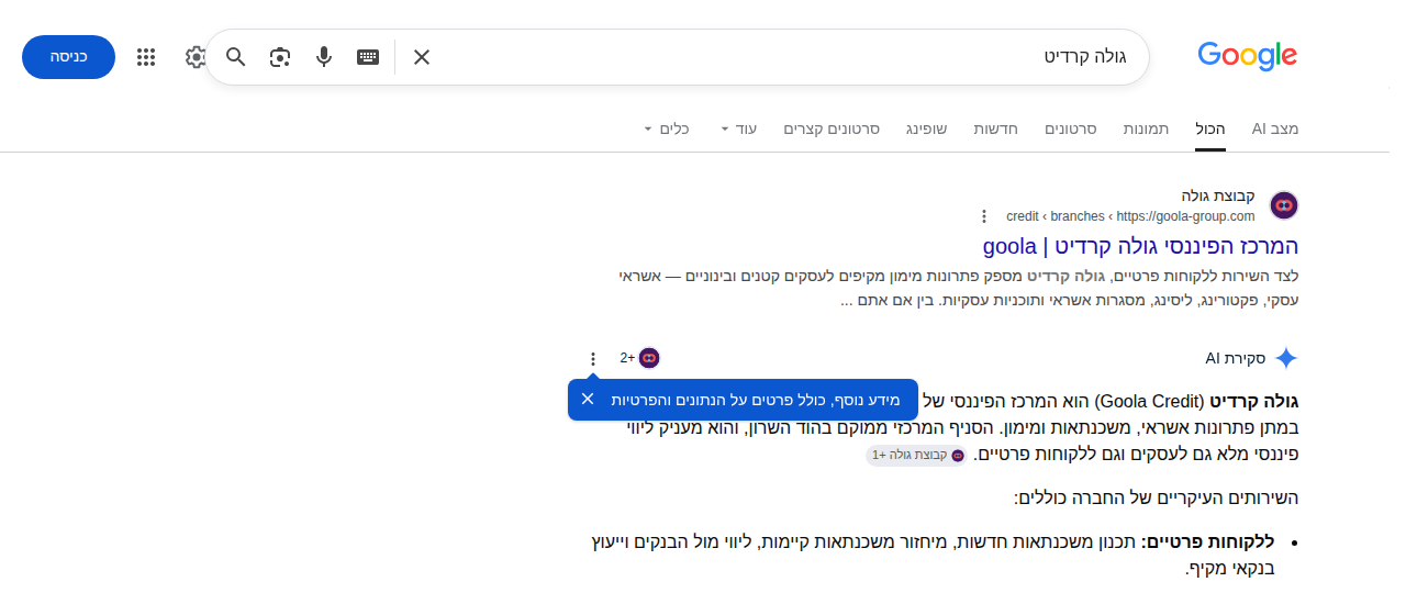 גולה קרדיט